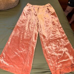 LOFT Blush Velvet Trousers